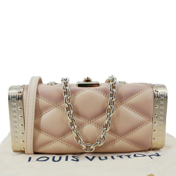 LOUIS VUITTON GO-14 Malletage Minaudiere Quilted Lambskin Leather Crossbody Bag Gold