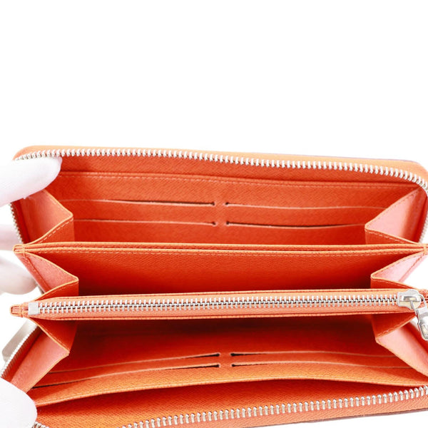 LOUIS VUITTON Zippy Epi Leather Wallet Orange