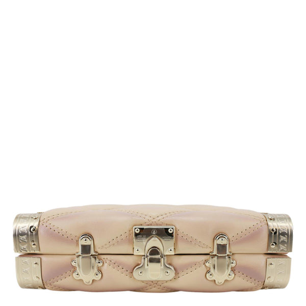 LOUIS VUITTON GO-14 Malletage Minaudiere Quilted Lambskin Leather Crossbody Bag Gold