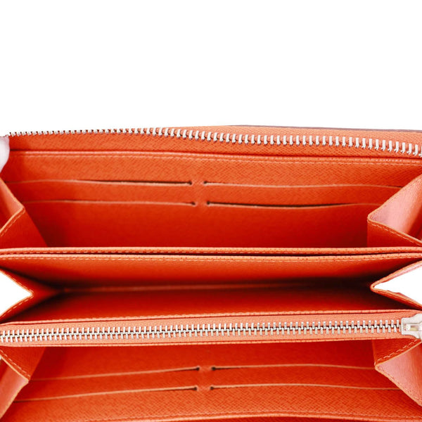 LOUIS VUITTON Zippy Epi Leather Wallet Orange
