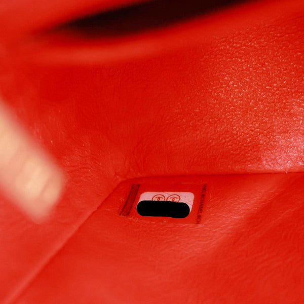 CHANEL Rectangular Flap Mini Quilted Leather Crossbody Bag Red