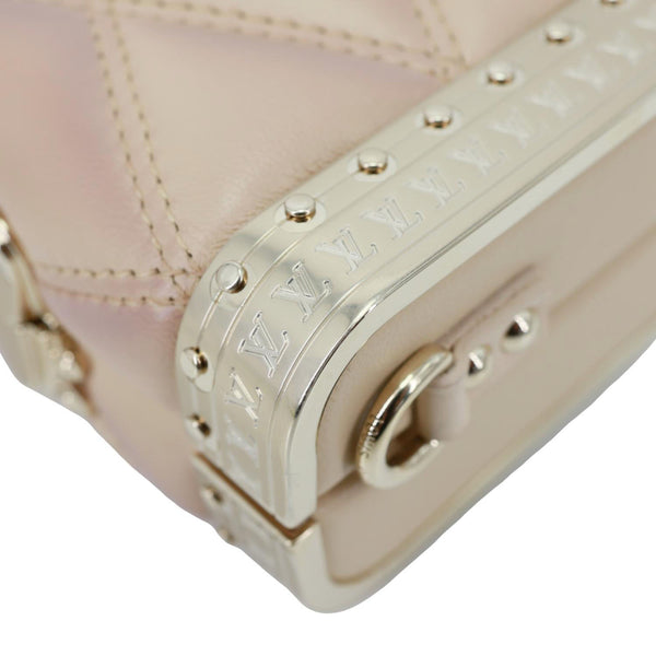 LOUIS VUITTON GO-14 Malletage Minaudiere Quilted Lambskin Leather Crossbody Bag Gold