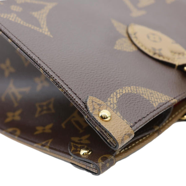 LOUIS VUITTON Onthego MM Giant Monogram Reverse Canvas Tote Bag Brown