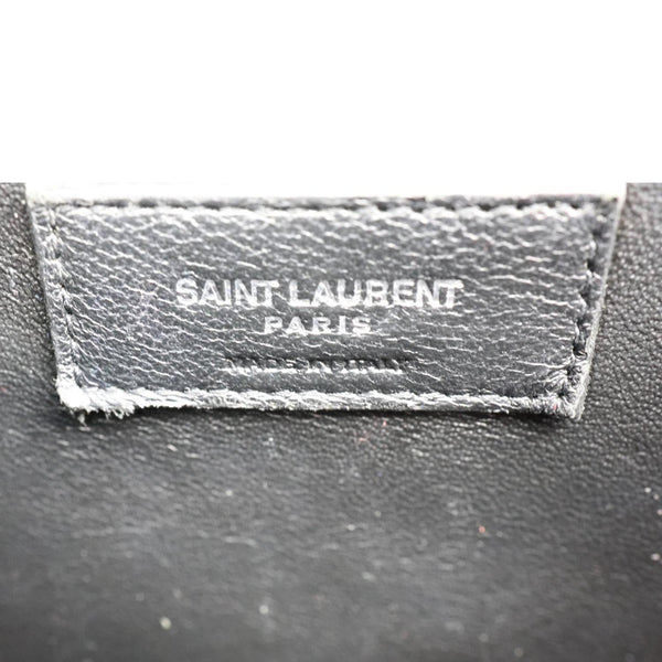 YVES SAINT LAURENT Envelope Medium Mix Matelasse Leather Shoulder Bag Black