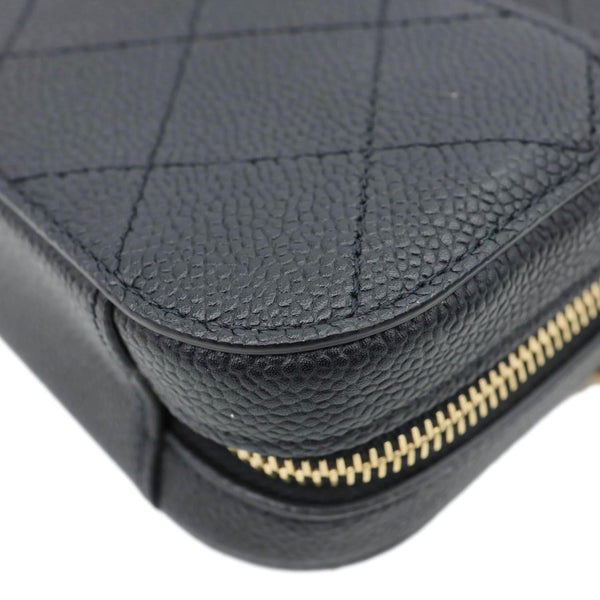 CHANEL Chic Affinity Stitched Caviar Leather Waist Bag Black