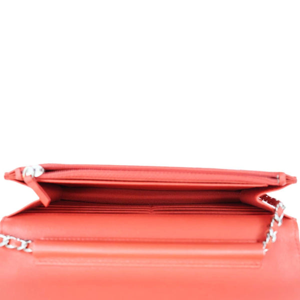 CHANEL Urban Companion Grained Calfskin Leather WOC Crossbody Bag Red