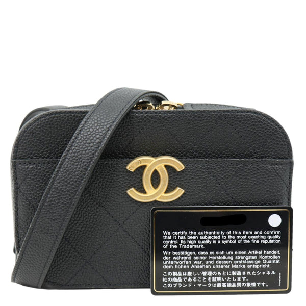 CHANEL Chic Affinity Stitched Caviar Leather Waist Bag Black