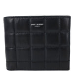YVES SAINT LAURENT Leather Men's Bifold Wallet Black