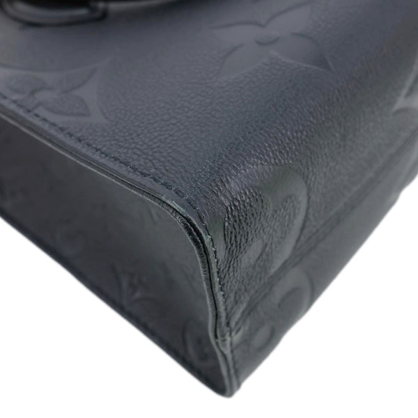 LOUIS VUITTON Onthego PM Giant Monogram Empreinte Leather Shoulder Bag Black