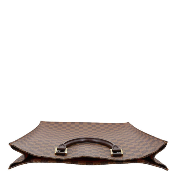 LOUIS VUITTON Sac Plat MM Damier Ebene Tote Bag Brown