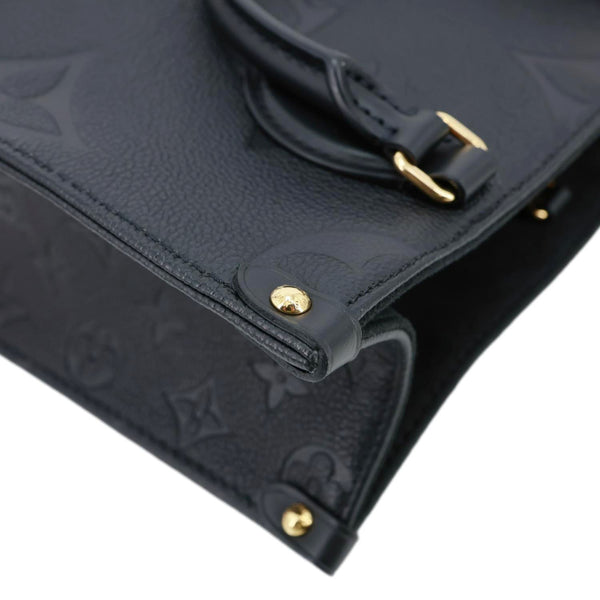 LOUIS VUITTON Onthego PM Giant Monogram Empreinte Leather Shoulder Bag Black