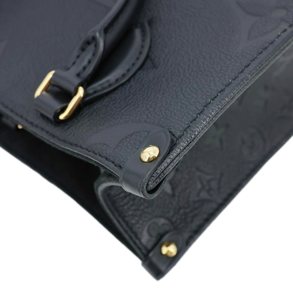 LOUIS VUITTON Onthego PM Giant Monogram Empreinte Leather Shoulder Bag Black