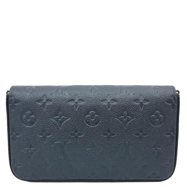 LOUIS VUITTON Felicie Pochette Empreinte Leather Crossbody Bag Shimmery Ink