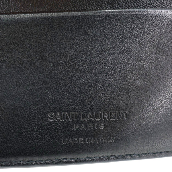 YVES SAINT LAURENT Leather Men's Bifold Wallet Black