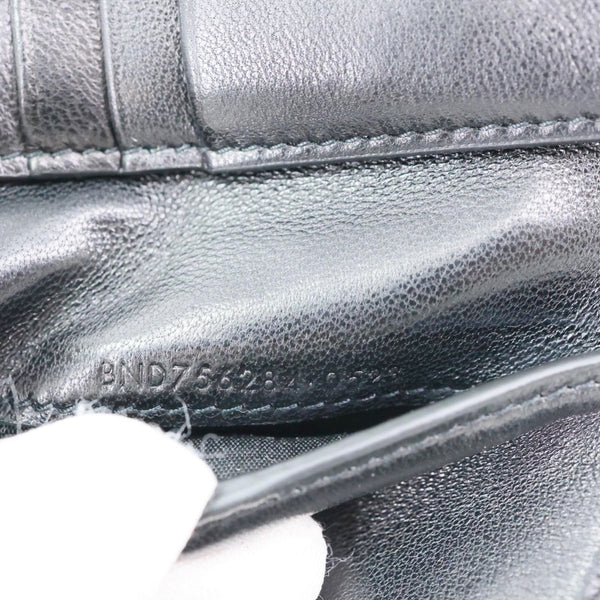 YVES SAINT LAURENT Leather Men's Bifold Wallet Black