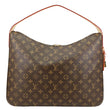 LOUIS VUITTON Slouchy MM Monogram Canvas Hobo Bag Brown