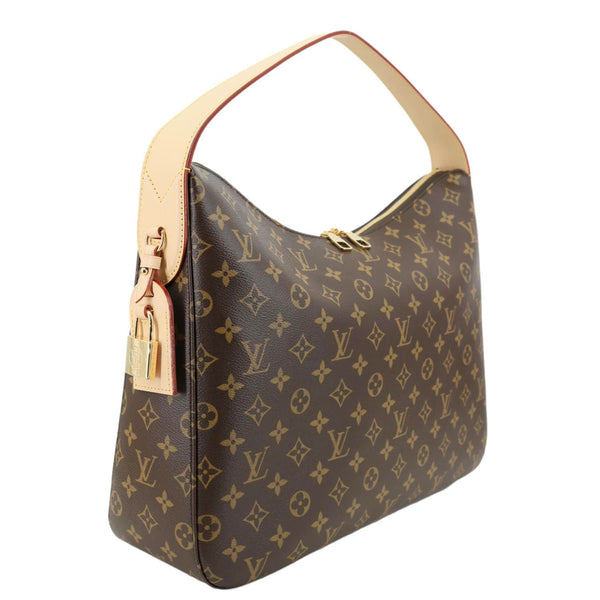 LOUIS VUITTON Slouchy MM Monogram Canvas Hobo Bag Brown