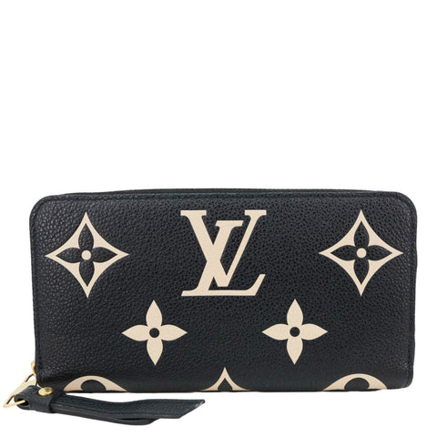 LOUIS VUITTON Monogram Empreinte Leather Zippy Wallet Bicolor