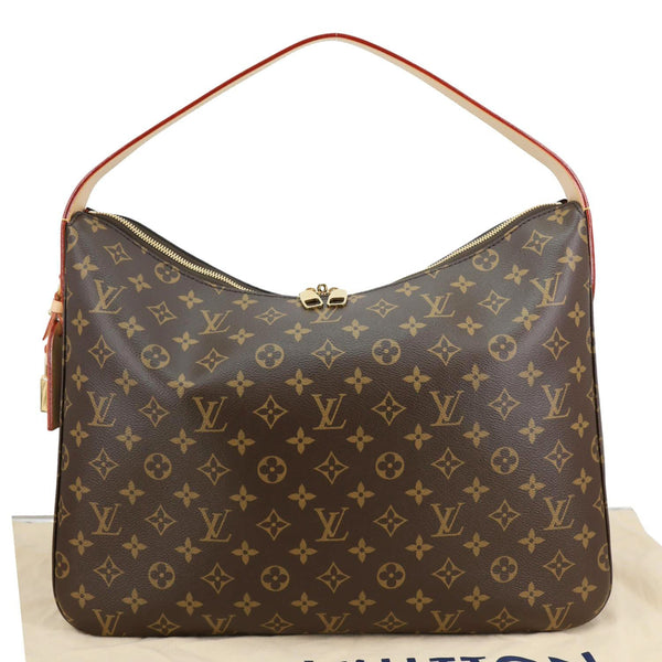 LOUIS VUITTON Slouchy MM Monogram Canvas Hobo Bag Brown