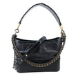 CHANEL Gabrielle Medium Quilted Aged Calfskin Leather Hobo Bag Black