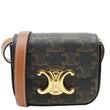 CELINE Triomphe Mini Canvas Shoulder Bag Brown
