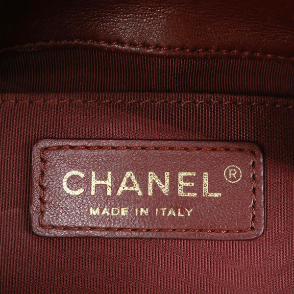 CHANEL Paris Hamburg Charms Quilted Wool Bucket Bag Dark Navy