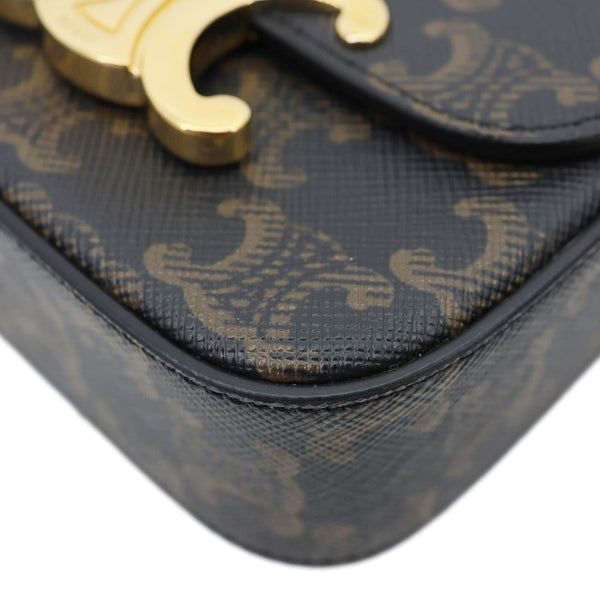 CELINE Triomphe Mini Canvas Shoulder Bag Brown