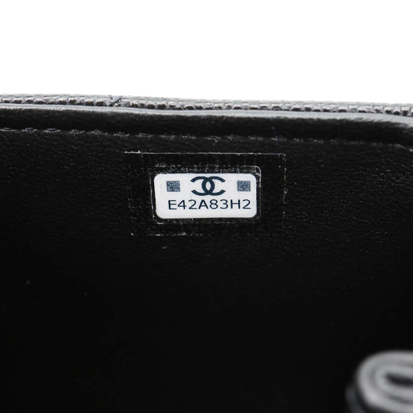 CHANEL Retro Twist Mini Quilted Caviar Leather Top Handle Shoulder Bag Black