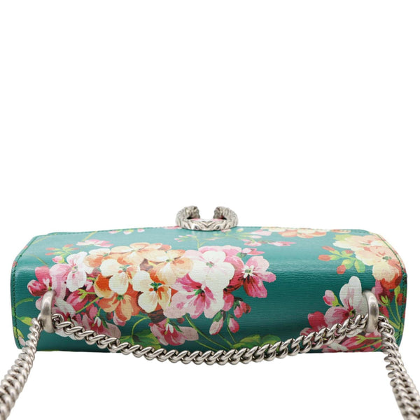 GUCCI Dionysus Medium Blooms Print Leather Shoulder Bag Green 400235