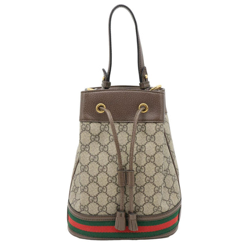 GUCCI Ophidia Small GG Supreme Canvas Bucket Bag Beige 550621