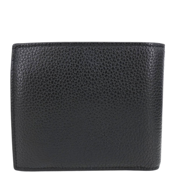 YVES SAINT LAURENT Cassandre Grained Leather Bifold Wallet Black