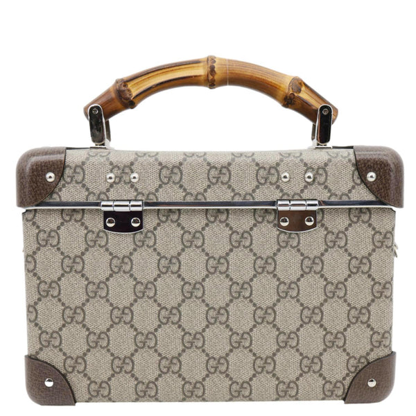GUCCI Globe Trotter GG Supreme Canvas Shoulder Bag Beige