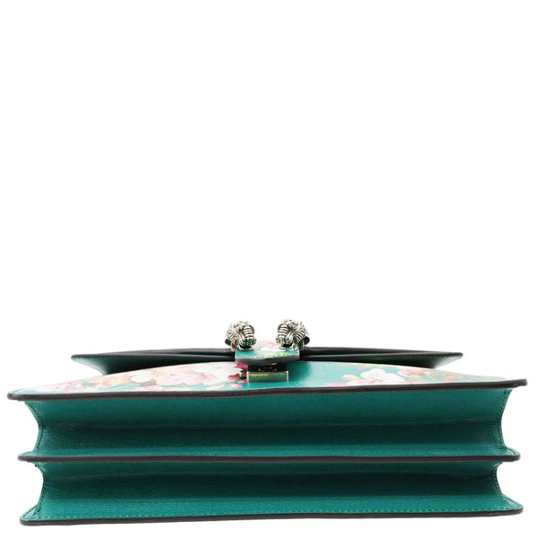 GUCCI Dionysus Medium Blooms Print Leather Shoulder Bag Green 400235