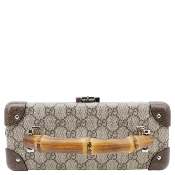 GUCCI Globe Trotter GG Supreme Canvas Shoulder Bag Beige