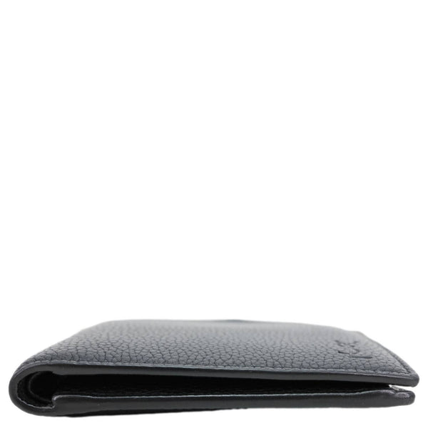 YVES SAINT LAURENT Cassandre Grained Leather Bifold Wallet Black