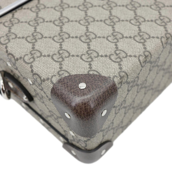 GUCCI Globe Trotter GG Supreme Canvas Shoulder Bag Beige