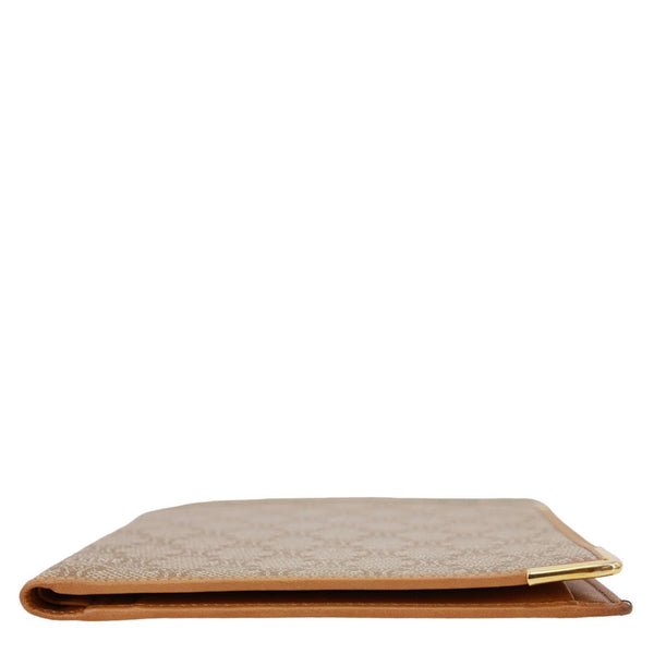 CELINE Vintage Macadam Canvas Bifold Wallet Beige