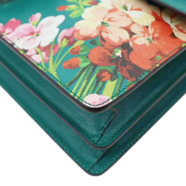 GUCCI Dionysus Medium Blooms Print Leather Shoulder Bag Green 400235