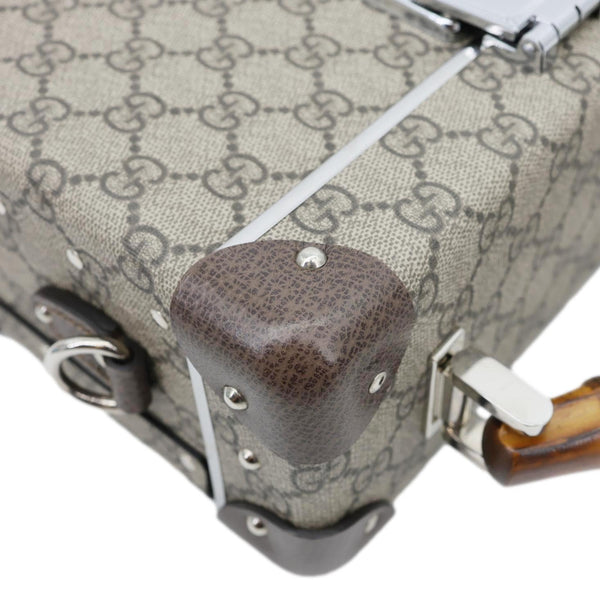 GUCCI Globe Trotter GG Supreme Canvas Shoulder Bag Beige