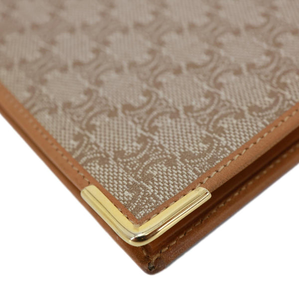 CELINE Vintage Macadam Canvas Bifold Wallet Beige