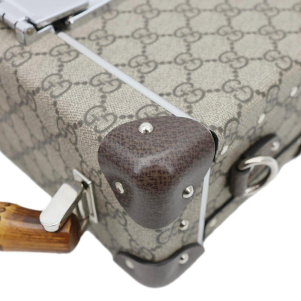 GUCCI Globe Trotter GG Supreme Canvas Shoulder Bag Beige