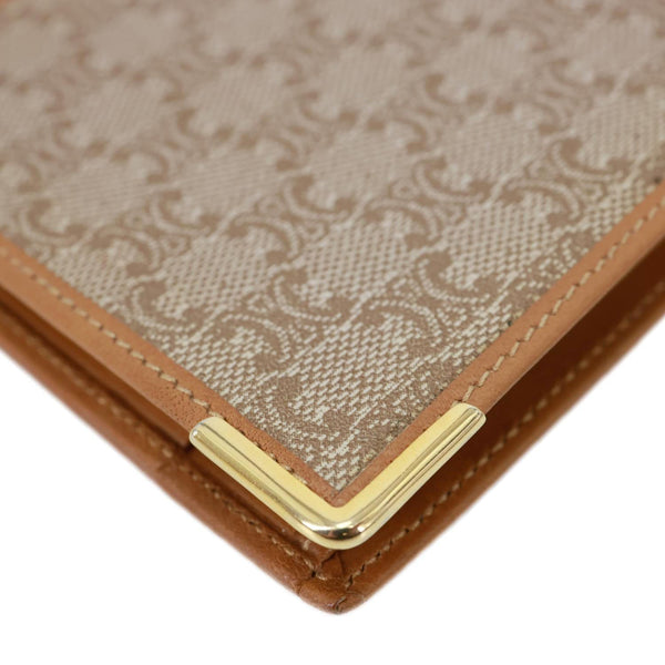 CELINE Vintage Macadam Canvas Bifold Wallet Beige