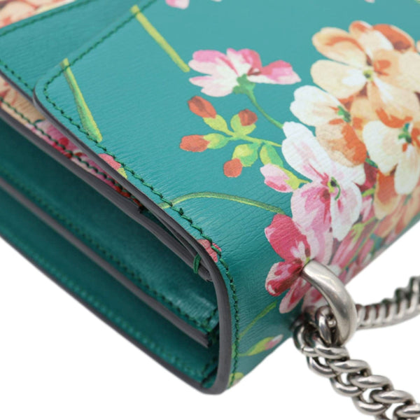 GUCCI Dionysus Medium Blooms Print Leather Shoulder Bag Green 400235