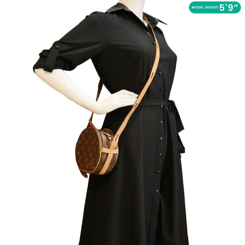 LOUIS VUITTON Boite Chapeau Souple Monogram Canvas Shoulder Bag Brown