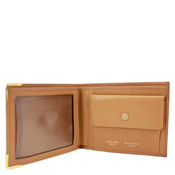 CELINE Vintage Macadam Canvas Bifold Wallet Beige