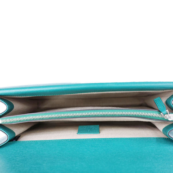 GUCCI Dionysus Medium Blooms Print Leather Shoulder Bag Green 400235