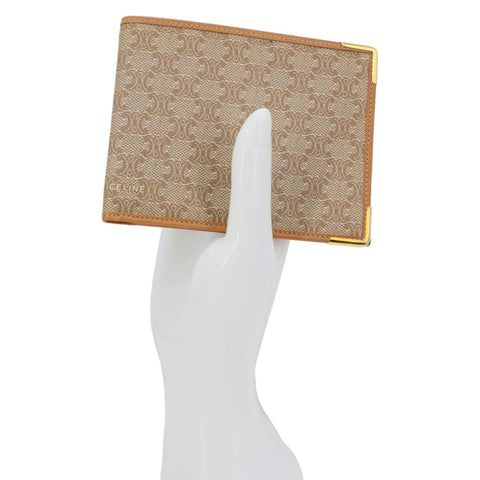 CELINE Vintage Macadam Canvas Bifold Wallet Beige