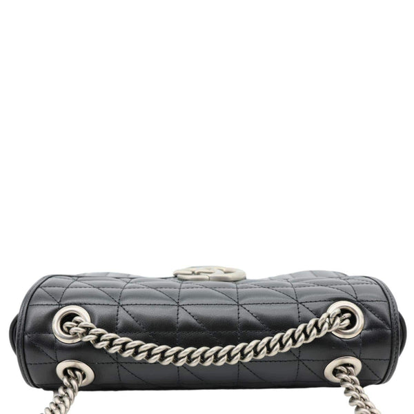 GUCCI GG Marmont Small Matelasse Leather Crossbody Bag Black 443497