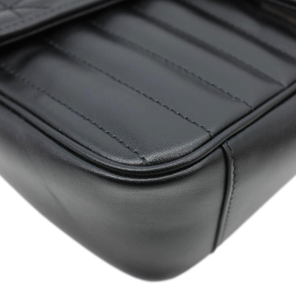 GUCCI GG Marmont Small Matelasse Leather Crossbody Bag Black 443497