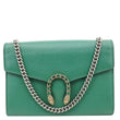 GUCCI Dionysus Crystal Mini Dollar Calfskin Leather Crossbody Bag Green 401231